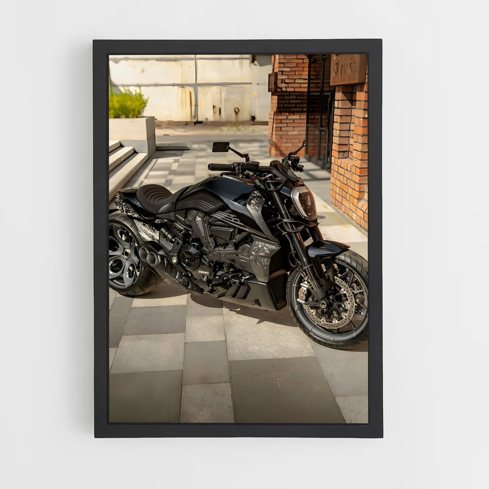Poster Noir de Puissance – affiche Ducati (vue 2)